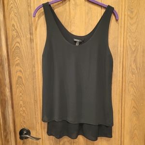 NWT Mango Chiffon Overlay Tank Top